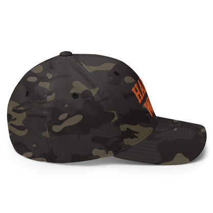 Harris-Walz Midwest Princess Parody Embroidered Stretch Fit Baseball Hat Orange Camo