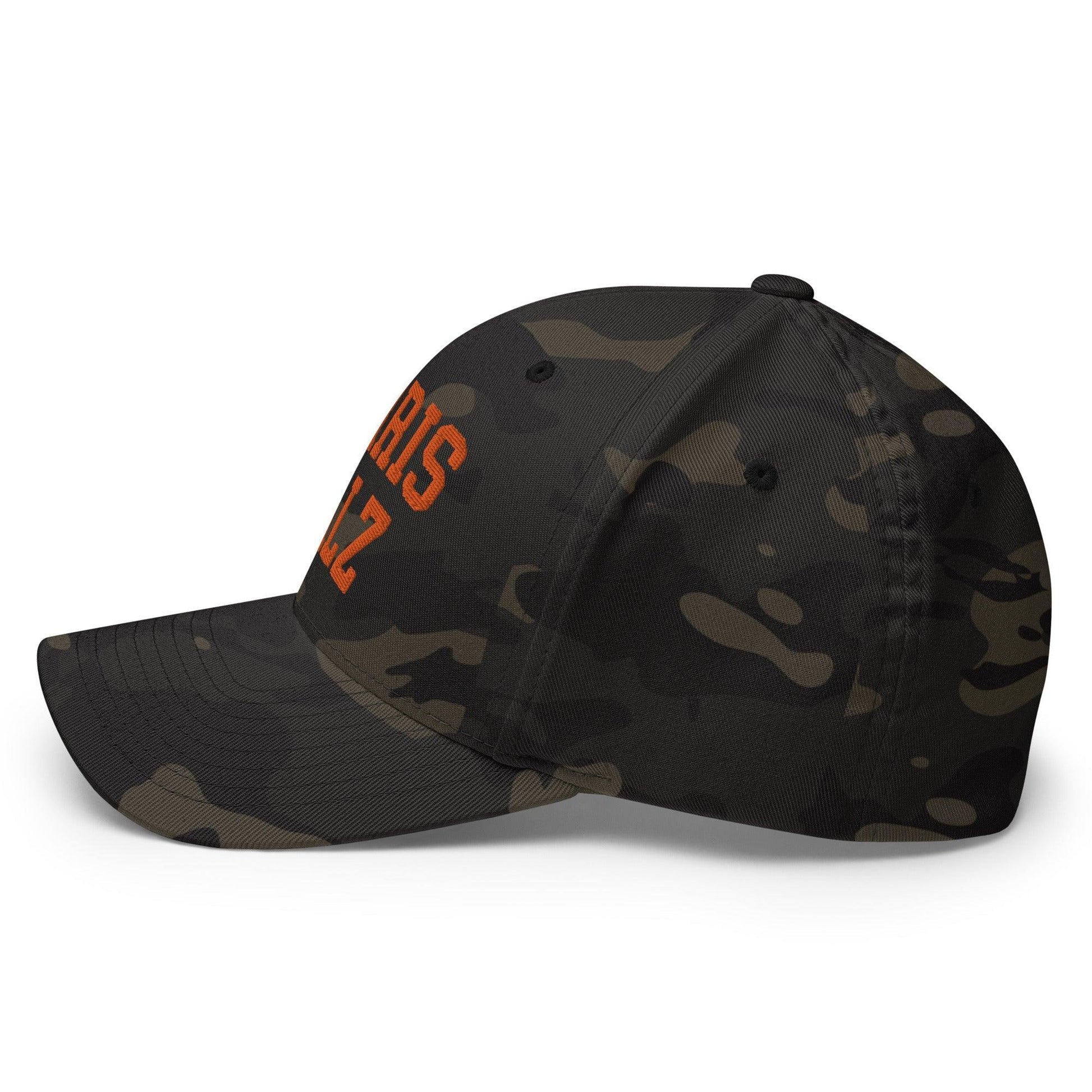 Harris-Walz Midwest Princess Parody Embroidered Stretch Fit Baseball Hat Orange Camo