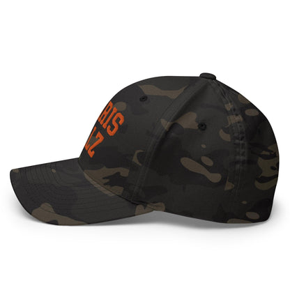 Harris-Walz Midwest Princess Parody Embroidered Stretch Fit Baseball Hat Orange Camo