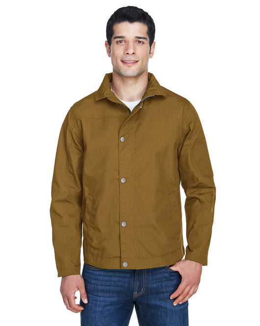 Harriton Men’s Auxiliary Canvas Work Jacket M705 - DUCK BROWN / 5XL - Outerwear