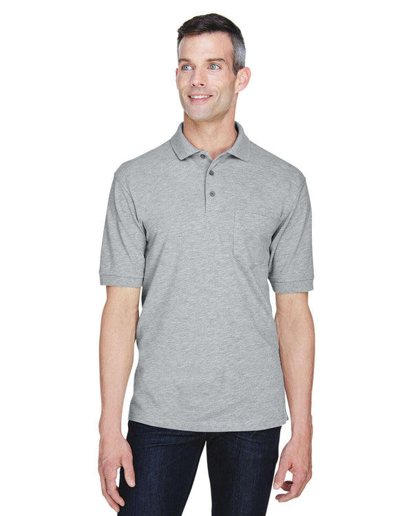 Harriton Men’s Easy Blend™ Polo with Pocket M265P - Polos