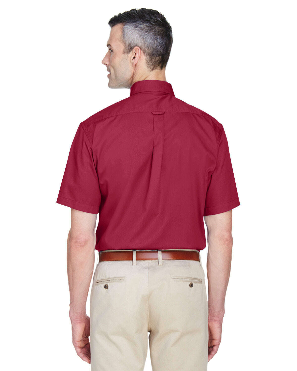 Woven Shirts-Harriton Men's Easy Blend™ Short-Sleeve Twill Shirt with Stain-Release M500S-torontoscreenprinting.ca