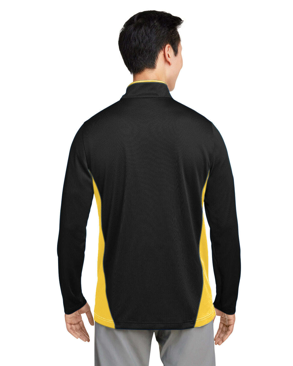 Knits And Layering-Harriton Men's Flash Snag Protection Plus IL Colorblock Quarter-Zip M786-torontoscreenprinting.ca