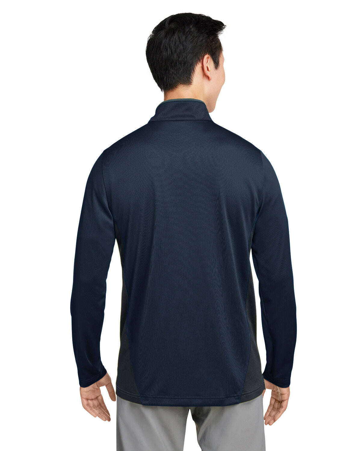 Knits And Layering-Harriton Men's Flash Snag Protection Plus IL Colorblock Quarter-Zip M786-torontoscreenprinting.ca