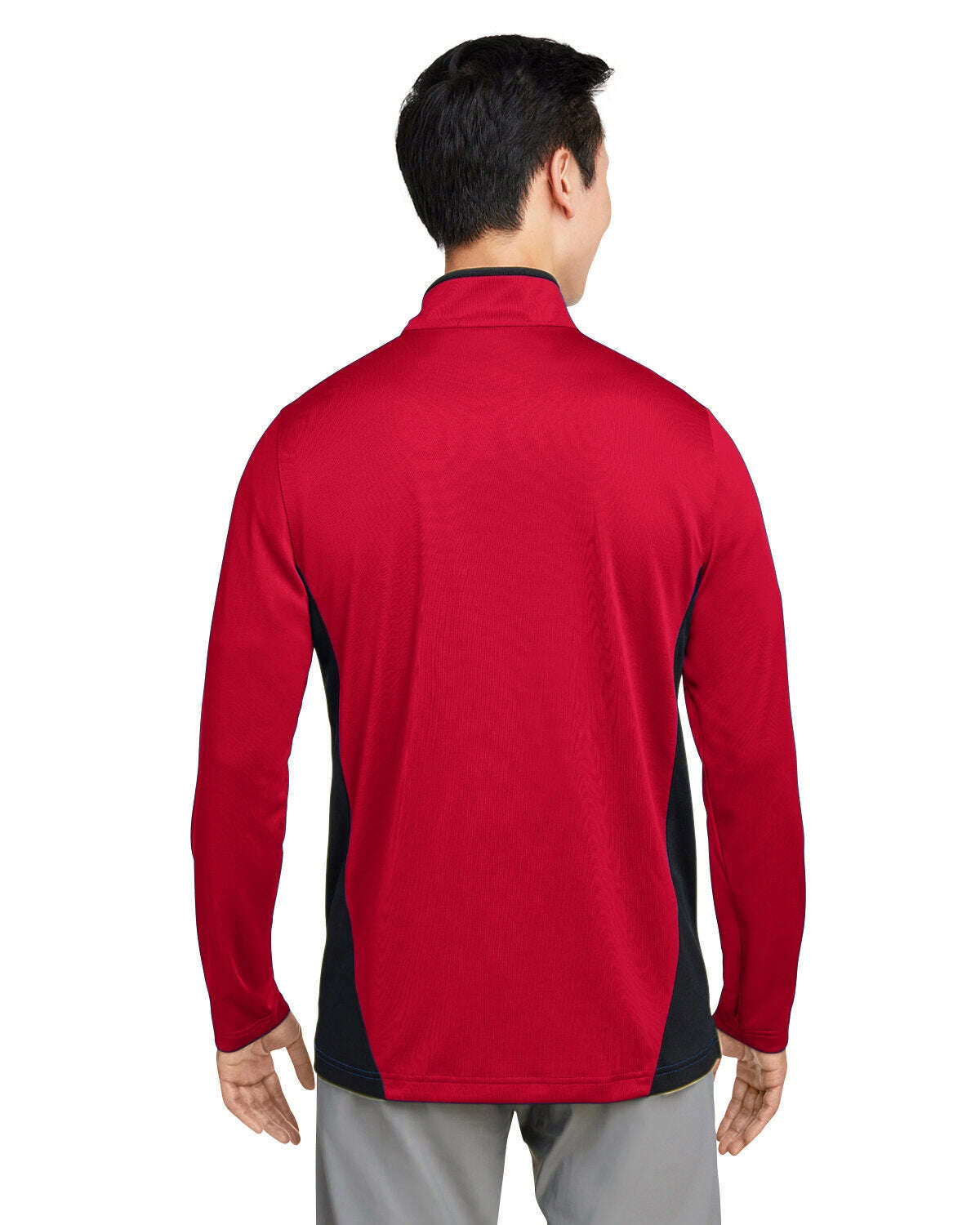 Knits And Layering-Harriton Men's Flash Snag Protection Plus IL Colorblock Quarter-Zip M786-torontoscreenprinting.ca