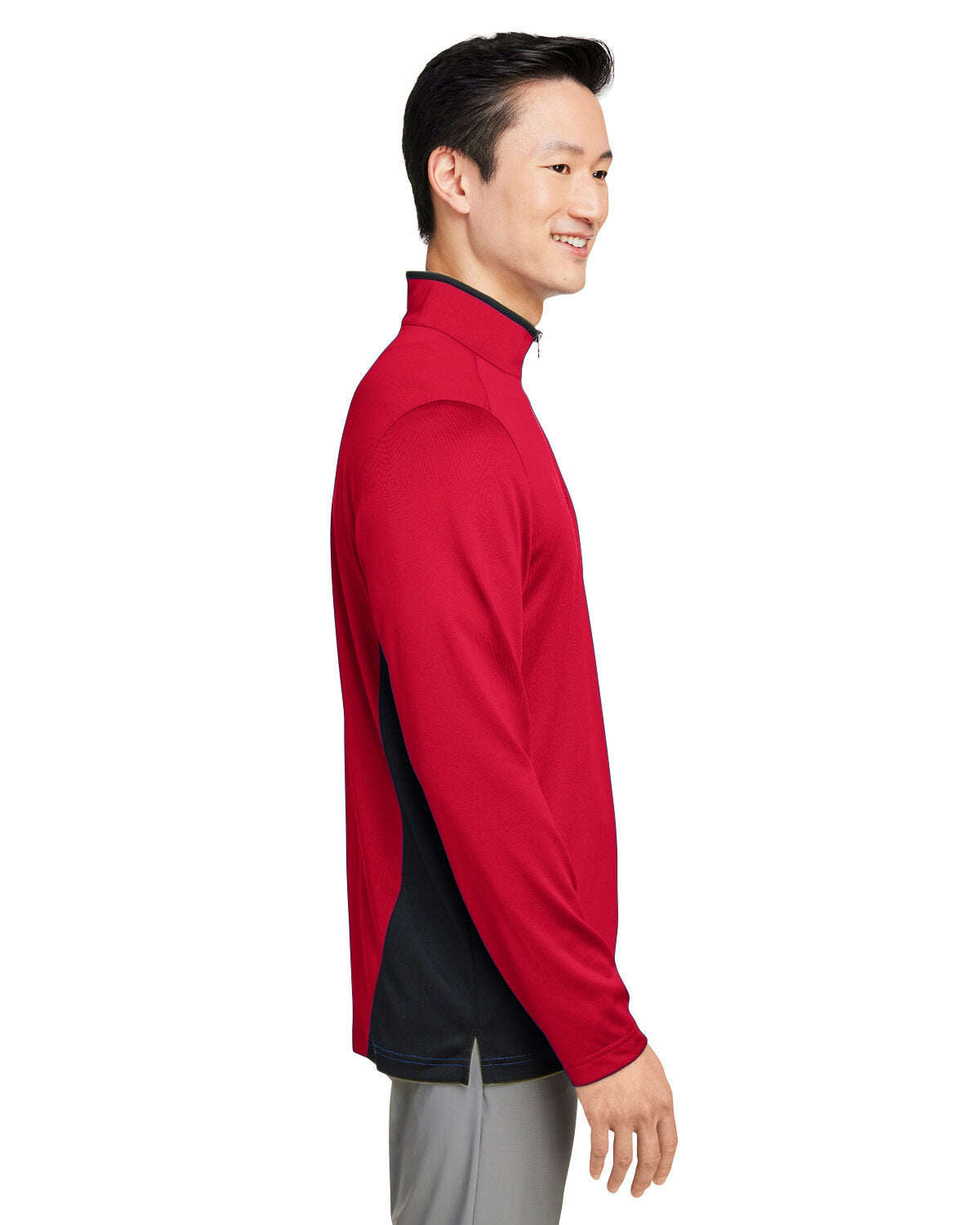 Knits And Layering-Harriton Men's Flash Snag Protection Plus IL Colorblock Quarter-Zip M786-torontoscreenprinting.ca