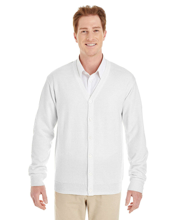 Harriton Men’s Pilbloc™ V-Neck Button Cardigan Sweater M425 - Knits And Layering