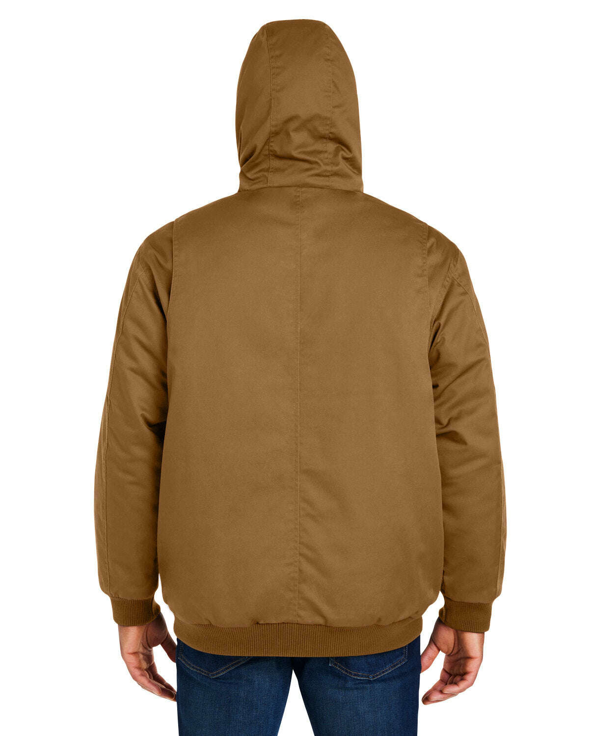 Outerwear-Harriton Men's Tall ClimaBloc® Heavyweight Hooded Full-Zip Jacket M722T-torontoscreenprinting.ca