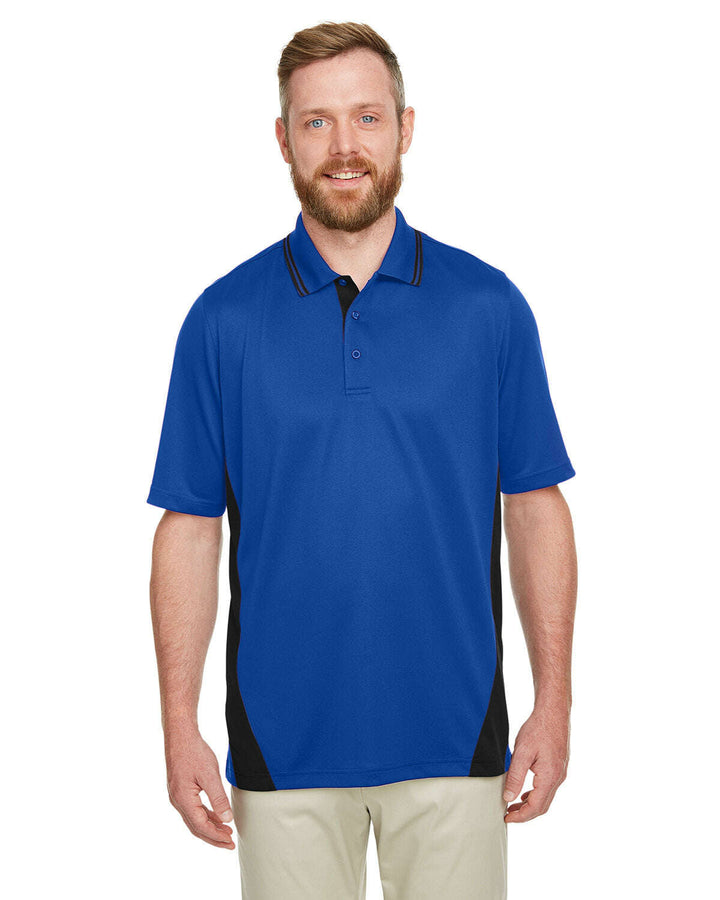 Harriton Men’s Tall Flash Snag Protection Plus IL Colorblock Polo M386T - TR ROYAL / BLACK / 2XT - Polos