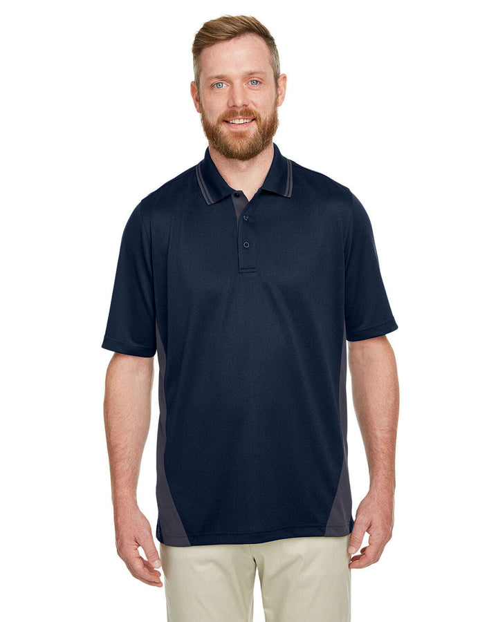 Harriton Men’s Tall Flash Snag Protection Plus IL Colorblock Polo M386T - DK NAVY / DK CHRC / LT - Polos