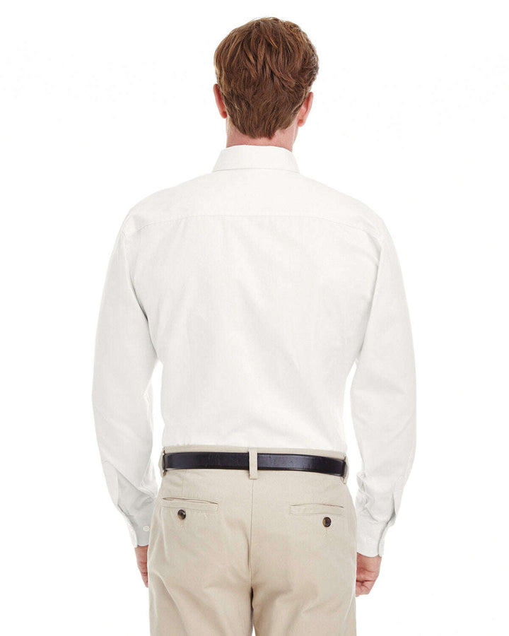 Harriton Men’s Tall Foundation Cotton Long-Sleeve Twill Shirt with Teflon™ M581T - Woven Shirts