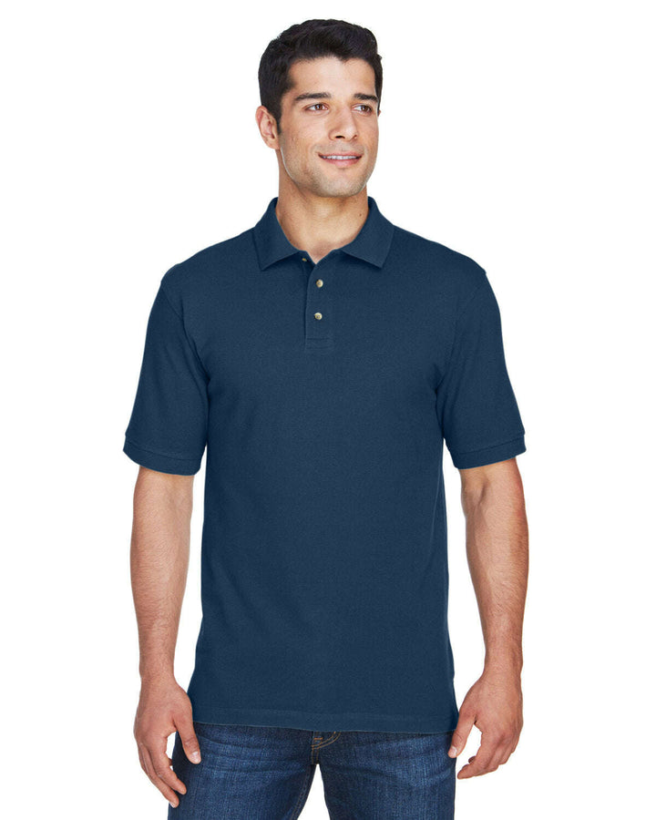 Harriton Men’s Tall Short-Sleeve Polo M200T - NAVY / XLT - Polos