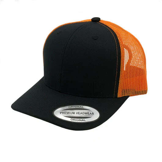 Hats: unleash your style with custom apparel today! Hp001 - Black Orange / ONE SIZE - HATS