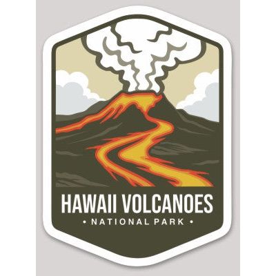 Hawaii Volcanoes National Park Die Cut Sticker Large - sticker