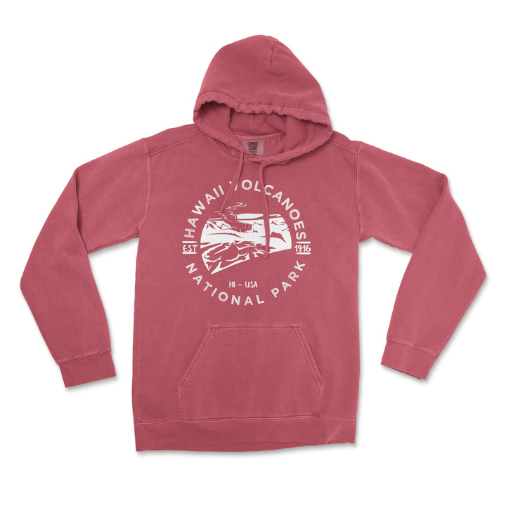 Hawaii Volcanoes of National Park Comfort Colors Hoodie - S / Crimson - hoodie