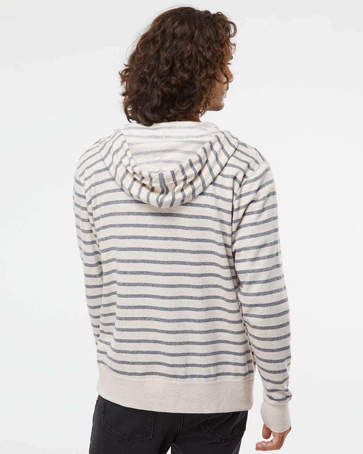 Heathered French Terry Full-Zip Hooded Sweatshirt PRM90HTZ - Full-Zip Hoodie