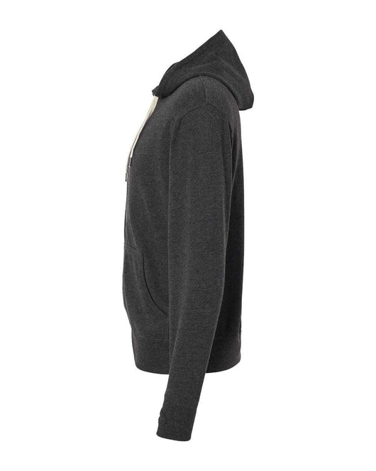 Heathered French Terry Full-Zip Hooded Sweatshirt PRM90HTZ - Full-Zip Hoodie