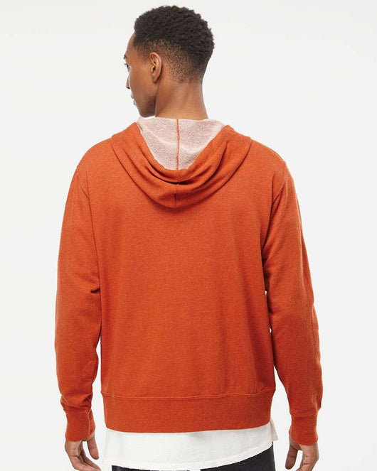 Heathered French Terry Full-Zip Hooded Sweatshirt PRM90HTZ - Full-Zip Hoodie