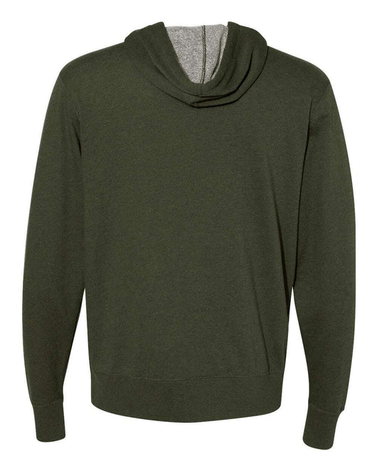 Heathered French Terry Full-Zip Hooded Sweatshirt PRM90HTZ - Full-Zip Hoodie