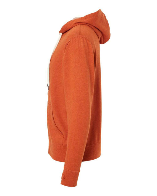 Heathered French Terry Full-Zip Hooded Sweatshirt PRM90HTZ - Full-Zip Hoodie