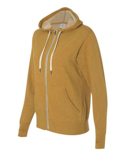 Heathered French Terry Full-Zip Hooded Sweatshirt PRM90HTZ - Full-Zip Hoodie