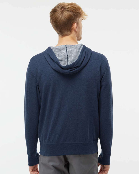 Heathered French Terry Full-Zip Hooded Sweatshirt PRM90HTZ - Full-Zip Hoodie