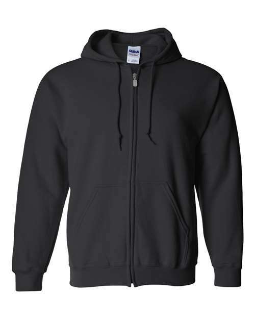 Heavy Blend™ Full-Zip Hooded Sweatshirt - Black - Black / S