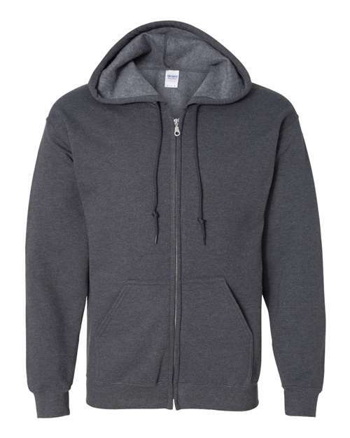 -Heavy Blend™ Full-Zip Hooded Sweatshirt - Dark Heather-torontoscreenprinting.ca