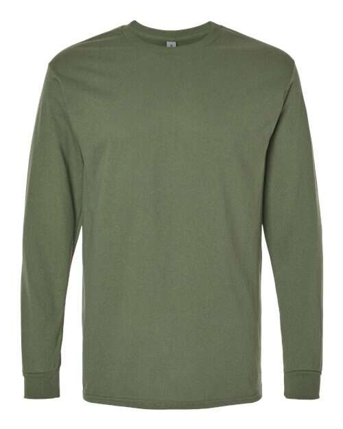 Heavy Cotton™ Long Sleeve T-Shirt - Military Green - Military Green / S