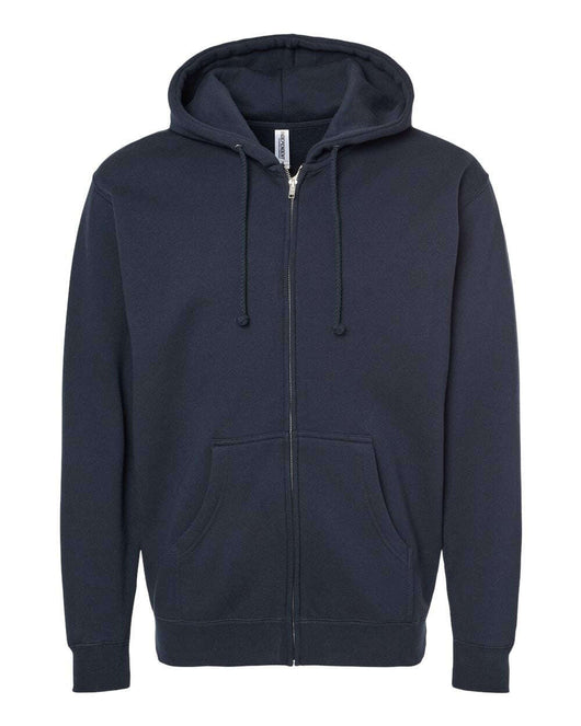Heavyweight Full-Zip Hooded Sweatshirt - IND4000Z - Navy / XS - Full-Zip Hoodie