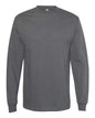 Gray long-sleeved T-shirt from Heavyweight Long Sleeve T-Shirt, ideal for custom apparel projects