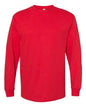Red long-sleeved shirt from Heavyweight Long Sleeve T-Shirt, ideal for custom apparel projects
