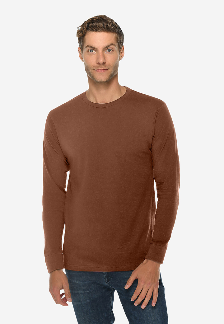 Heavyweight Long Sleeve Tee - LS15009 - Color Set 2 - Chestnut / XS - T-Shirt