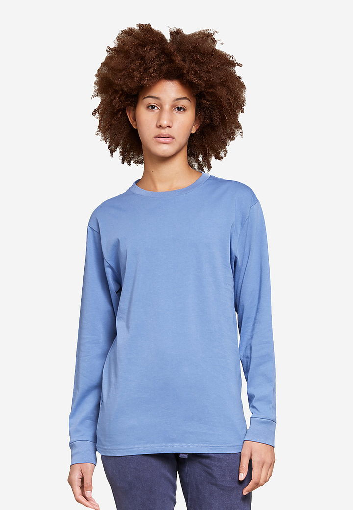 Heavyweight Long Sleeve Tee - LS15009 - Color Set 2 - Colony Blue / XS - T-Shirt