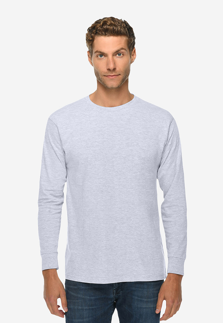 Heavyweight Long Sleeve Tee - LS15009 - Color Set 2 - Heather Grey / XS - T-Shirt