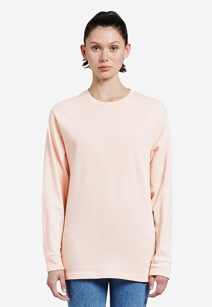 Heavyweight Long Sleeve Tee - LS15009 - Color Set 2 - Pale Pink / XS - T-Shirt