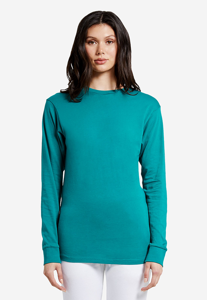 Heavyweight Long Sleeve Tee - LS15009 - Color Set 2 - Teal / XS - T-Shirt