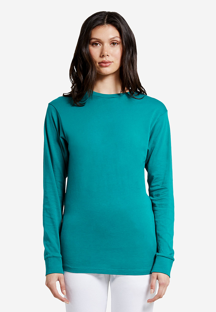 Heavyweight Long Sleeve Tee - LS15009 - Color Set 2 - Teal / XS - T-Shirt