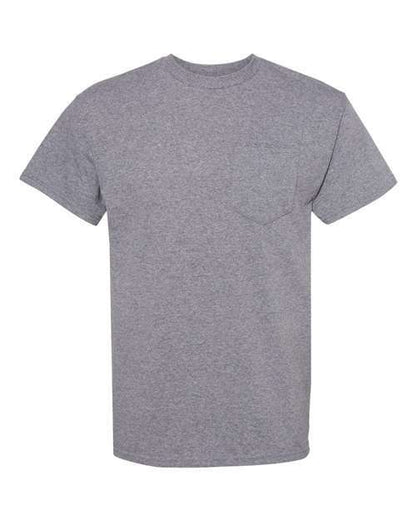Gray pocket T-shirt from Heavyweight Pocket T-Shirt, ideal for custom apparel and everyday wear
