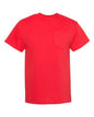 Red pocket t-shirt from Heavyweight Pocket T-Shirt, ideal for custom apparel and everyday wear