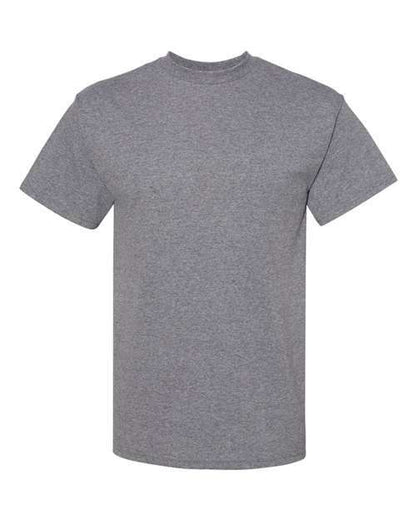 Gray heavyweight T-shirt in cotton polyester blend suitable for screen printing