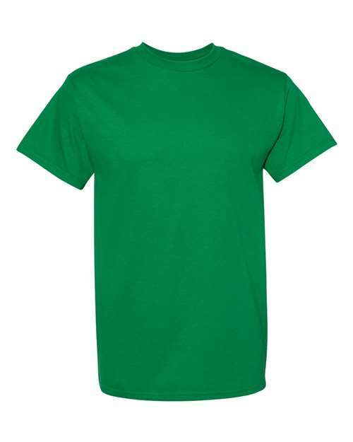 Green short-sleeved T-shirt from Heavyweight T-Shirt Kelly, ideal for custom apparel and screen printing in solid colors