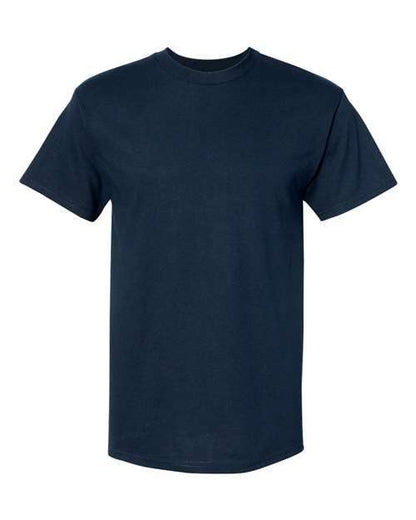 Heavyweight Navy T-Shirt made from durable cotton polyester blend textile
