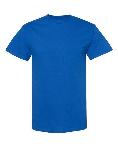 Blue heavyweight T-Shirt Royal made from polyester blend suitable for screen printing and cotton polyester fabrics