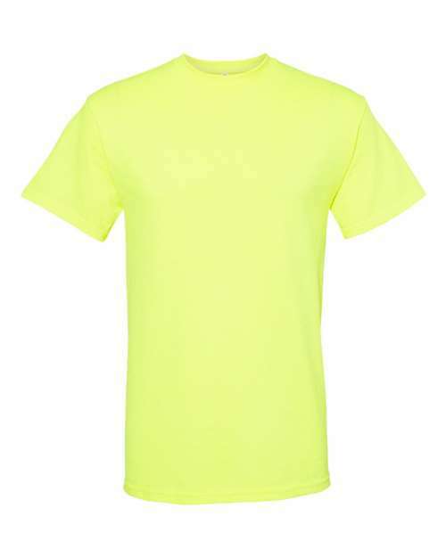 Neon yellow Heavyweight T-Shirt Safety Green with classic fit, ideal for screen printing and custom apparel