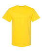 Yellow heavyweight T-shirt made from cotton polyester blend, ideal for custom apparel