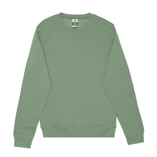 Crewnecks-HERO-1020 Unisex Blank Crewneck Sweatshirt - Dusty Green-torontoscreenprinting.ca