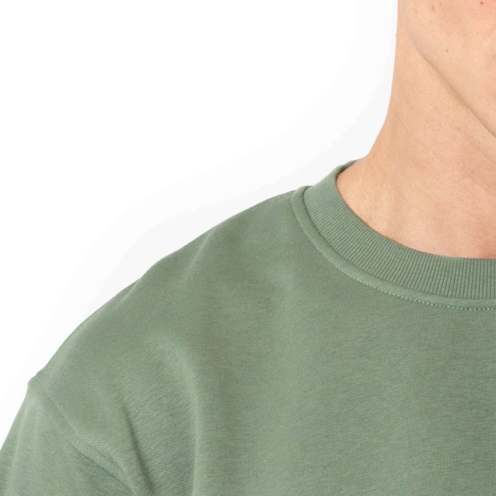 Crewnecks-HERO-1020 Unisex Blank Crewneck Sweatshirt - Dusty Green-torontoscreenprinting.ca