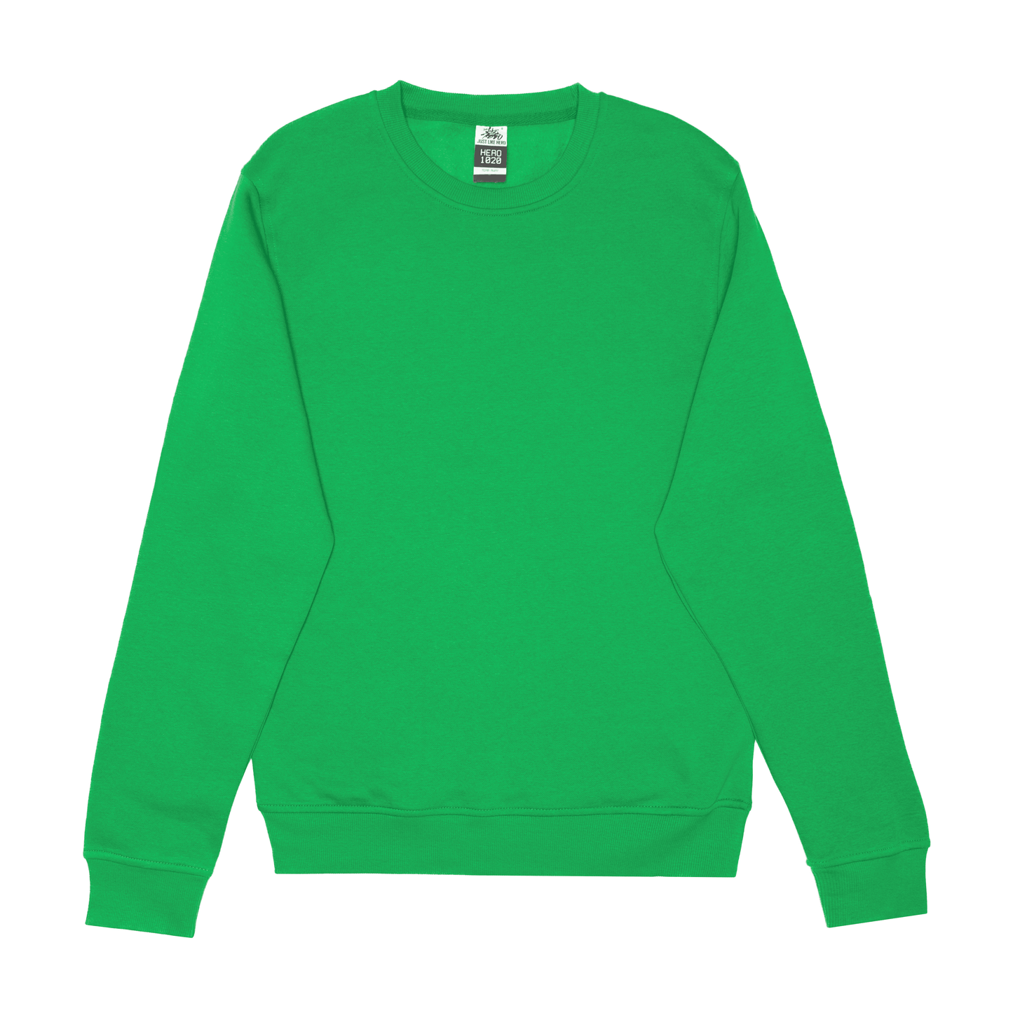 Crewnecks-HERO-1020 Unisex Blank Crewneck Sweatshirt - Kelly Green-torontoscreenprinting.ca