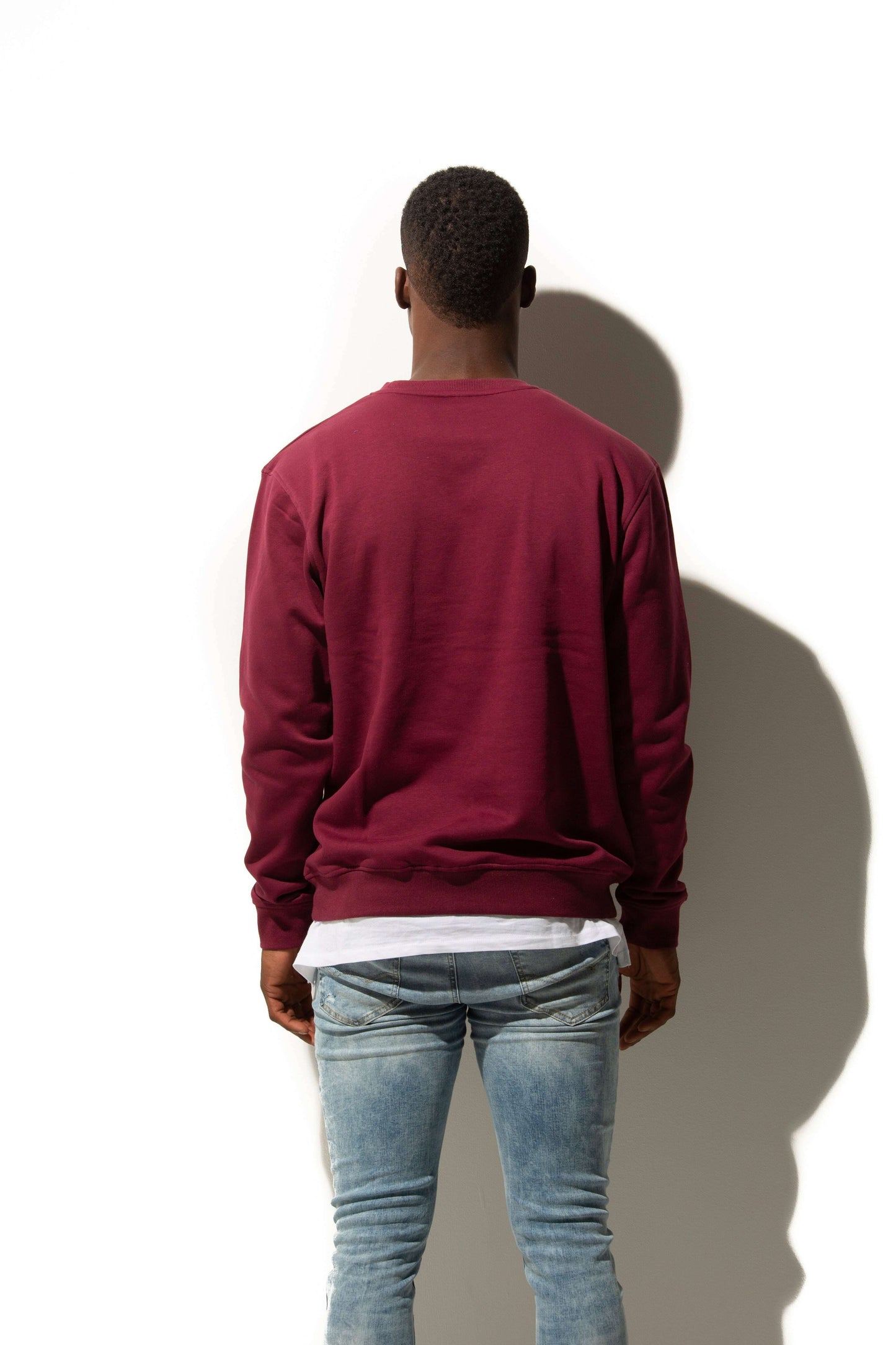 Crewnecks-HERO-1020 Unisex Blank Crewneck Sweatshirt - Maroon-torontoscreenprinting.ca